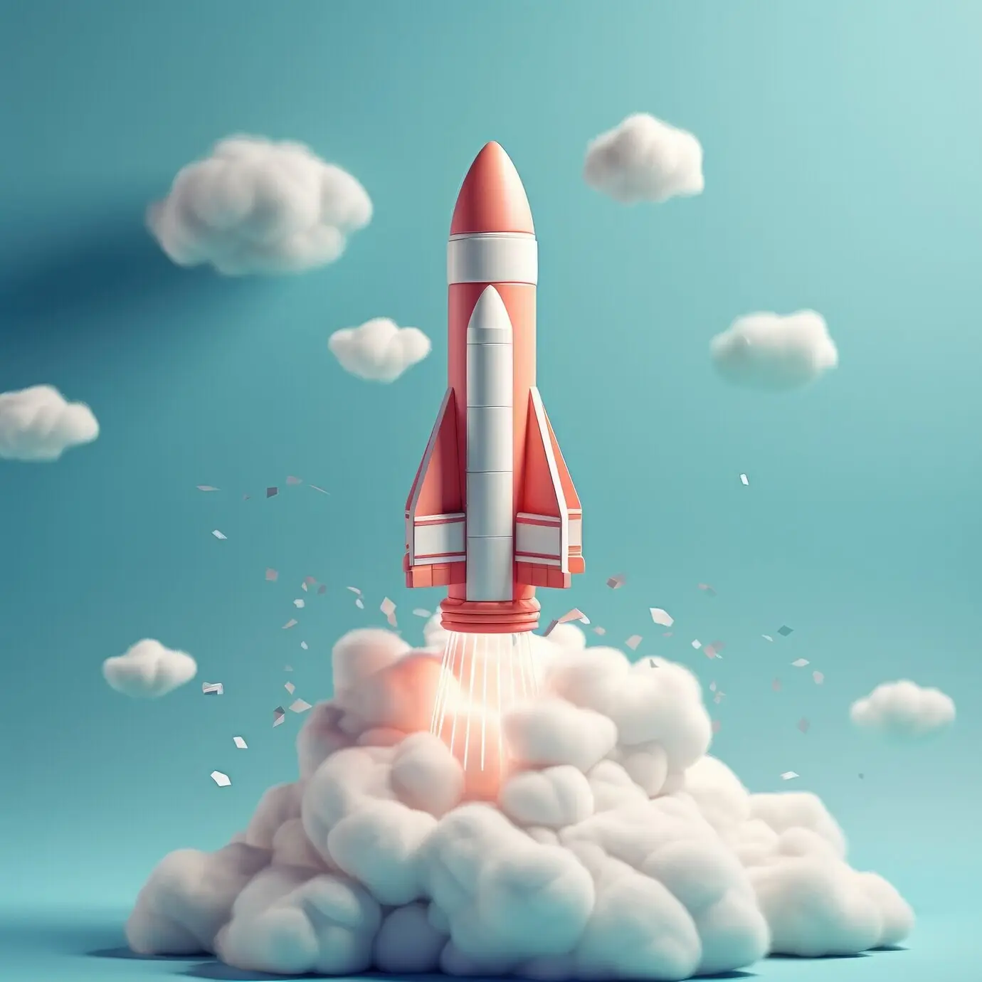 Вид 3D-модели космической ракеты