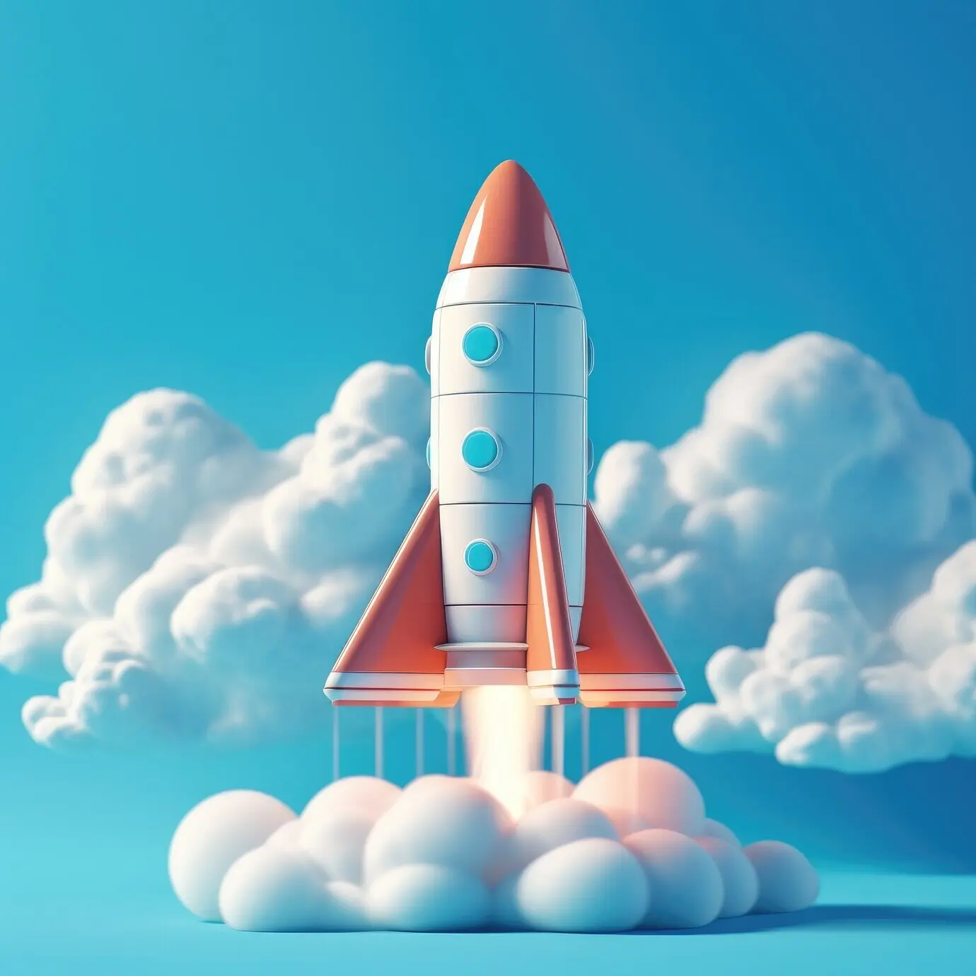 Изображение 3D-модели космической ракеты